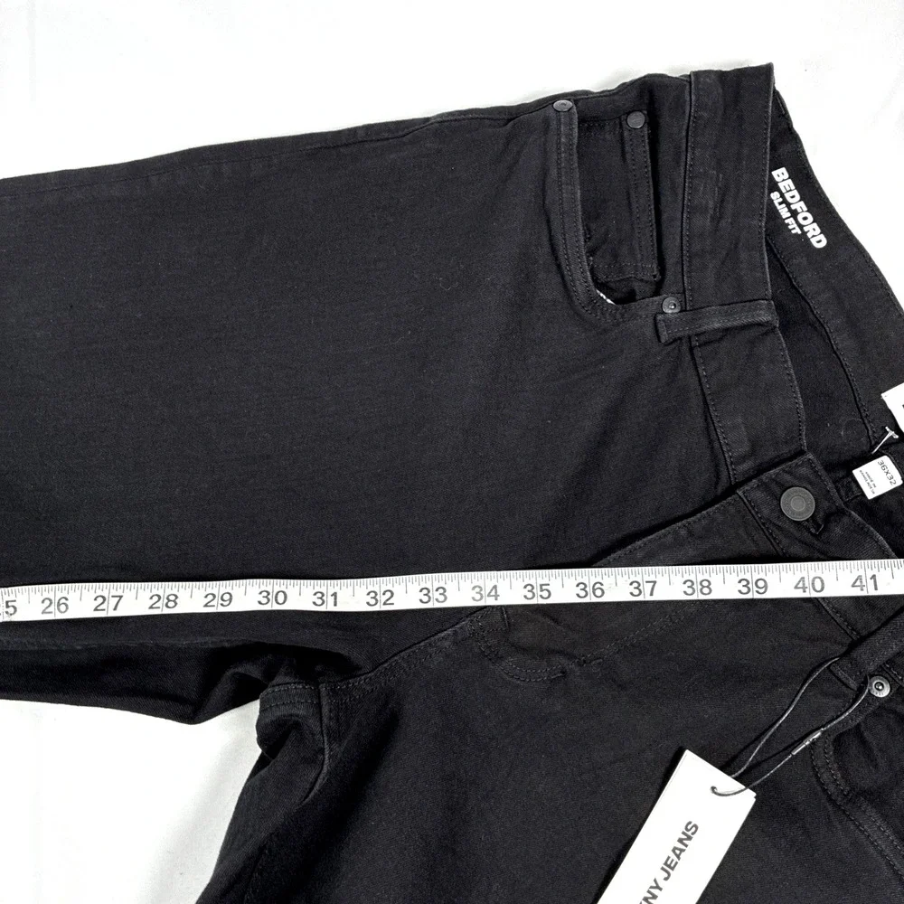 New Mens DKNY Jeans Bedford Slim Black Denim Size 36x32 NWT $79